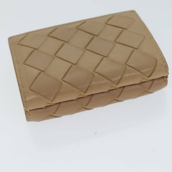 BOTTEGA VENETA INTRECCIATO Compact Wallet Leather Beige - Picture 5 of 16